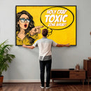 Pop Art Print Bathroom Sign Wall Art Canvas Print — Funny by MyGreatCanvas | Canvas Wall Art Prints | Photo Prints & Wall Decor