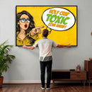 Pop Art Print Bathroom Sign Wall Art Canvas Print — Funny by MyGreatCanvas | Canvas Wall Art Prints | Photo Prints & Wall Decor