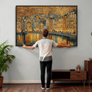 Gustav Klimt Golden Cityscape Wall Art Canvas Print, Framed by MyGreatCanvas | Canvas Wall Art Prints | Photo Prints & Wall Decor