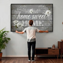 Home Sweet Home Sign Wall Art Canvas Print, Floral Farmhouse by MyGreatCanvas | Canvas Wall Art Prints | Photo Prints & Wall Decor