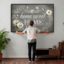 Home Sweet Home Wall Art Canvas Print, Floral Farmhouse by MyGreatCanvas | Canvas Wall Art Prints | Photo Prints & Wall Decor