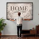 Home Sweet Home Wall Art Canvas Print, Floral Farmhouse by MyGreatCanvas | Canvas Wall Art Prints | Photo Prints & Wall Decor