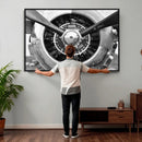 Vintage Propeller Plane Wall Art Canvas Print, Black and by MyGreatCanvas | Canvas Wall Art Prints | Photo Prints & Wall Decor