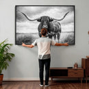Texas Longhorn Canvas Wall Art Western Bull Desert Moody by MyGreatCanvas | Canvas Wall Art Prints | Photo Prints & Wall Decor