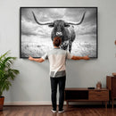 Texas Longhorn Canvas Wall Art Western Bull Desert Moody by MyGreatCanvas | Canvas Wall Art Prints | Photo Prints & Wall Decor