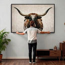 Texas Longhorn Canvas Wall Art Western Bull Desert Moody by MyGreatCanvas | Canvas Wall Art Prints | Photo Prints & Wall Decor