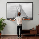 Vintage Sailboat Wall Art Canvas Print, Black and White by MyGreatCanvas | Canvas Wall Art Prints | Photo Prints & Wall Decor