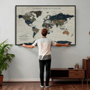 Custom Push Pin World Map Wall Art Canvas Print – by MyGreatCanvas | Canvas Wall Art Prints | Photo Prints & Wall Decor