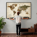 Custom Push Pin World Map Wall Art Canvas Print – by MyGreatCanvas | Canvas Wall Art Prints | Photo Prints & Wall Decor