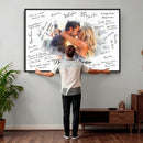 Wedding Guest Book Alternative Wall Art Canvas Print, Personalized Wedding Signature Poster, Custom Couple Photo Guestbook Canvas, Bridal Shower Reception Decor by MyGreatCanvas | Canvas Wall Art Prints | Photo Prints & Wall Decor