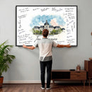 Wedding Guest Book Alternative Wall Art Canvas Print, Personalized Wedding Signature Poster, Custom Couple Photo Guestbook Canvas by MyGreatCanvas | Canvas Wall Art Prints | Photo Prints & Wall Decor