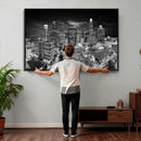 Charlotte Skyline Canvas Wall Art Print – North Carolina Cityscape Photography Print by MyGreatCanvas | Canvas Wall Art Prints | Photo Prints & Wall Decor