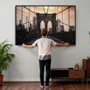 Brooklyn Bridge Canvas Wall Art, New York City Skyline Photography Print, NYC Landmark Urban Decor Artwork by MyGreatCanvas | Canvas Wall Art Prints | Photo Prints & Wall Decor