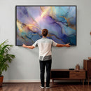 Colorful Abstract Canvas Wall Art Print, Vibrant Popup Color Art Print