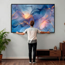 Colorful Abstract Canvas Wall Art Print, Vibrant Popup Color Art Print