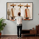 Mexican Wall Art Canvas Print, Southwestern Sombrero Poncho Painting, Neutral Earthy Boho Decor, Fiesta Living Room Art, Impasto Style Print by MyGreatCanvas | Canvas Wall Art Prints | Photo Prints & Wall Decor