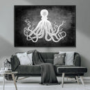 Black White Octopus Wall Art Canvas Print by MyGreatCanvas | Canvas Wall Art Prints | Photo Prints & Wall Decor