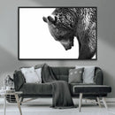 Black and White Grizzly 399 Bear Canvas Print Wall Art | by MyGreatCanvas | Canvas Wall Art Prints | Photo Prints & Wall Decor
