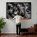 Old Pair of Mens Skates Wall Art Canvas, Men Skates Wall Art