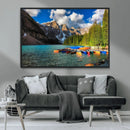 Moraine Lake 3-Panel Wall Art, Majestic Mountain and Lake by MyGreatCanvas | Canvas Wall Art Prints | Photo Prints & Wall Decor