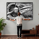 Vintage Antique Airplane Wall Art Canvas Print