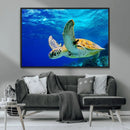 Sea Turtle Wall Art Canvas Print, Sea life in the Ocean Wall