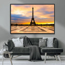 Paris Eiffel Tower Sunset Canvas Wall Art Print - Iconic