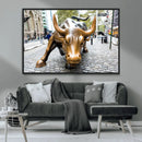 Charging Bull Wall Art Canvas Print