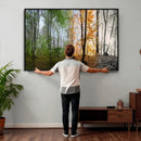 Four Seasons Wall Art Forest Canvas Print – Triptych