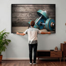 Dambell and Sport Wall Art Canvas Print