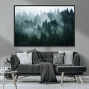 Misty Forest Wall Art – Serene Green Landscape Canvas Print, by MyGreatCanvas | Canvas Wall Art Prints | Photo Prints & Wall Decor