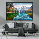 Spectacular autumn view of Braies Lake Wall Art Canvas Print by MyGreatCanvas | Canvas Wall Art Prints | Photo Prints & Wall Decor