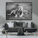 King Forest Lion Wall Art Canvas Print – Framed Majestic by MyGreatCanvas | Canvas Wall Art Prints | Photo Prints & Wall Decor