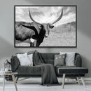 Longhorn Wall Art Canvas Print, Framed Ranch Wall Art Canvas by MyGreatCanvas | Canvas Wall Art Prints | Photo Prints & Wall Decor