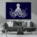 Blue Octopus Wall Art Canvas Print by MyGreatCanvas | Canvas Wall Art Prints | Photo Prints & Wall Decor