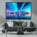 Northern Lights above Mountain Wall Art, Northern Lights