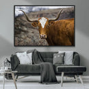Framed Big Cow Animal Wall Art Canvas Print by MyGreatCanvas | Canvas Wall Art Prints | Photo Prints & Wall Decor