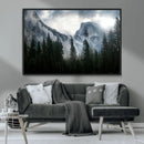 Wall Art Foggy Forest Landscape Canvas Print
