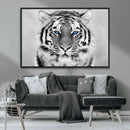 Black and White Tiger Wall Art Animal Canvas Print