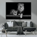 Lion Family Wall Art Canvas Print – Framed Majestic Wildlife by MyGreatCanvas | Canvas Wall Art Prints | Photo Prints & Wall Decor