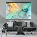 Green Marble Fluid Effect Wall Art Abstract Canvas Wall Art by MyGreatCanvas | Canvas Wall Art Prints | Photo Prints & Wall Decor