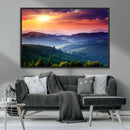 Mountain and Sunset Wall Art Canvas Print by MyGreatCanvas | Canvas Wall Art Prints | Photo Prints & Wall Decor