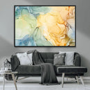 Green and Yellow Marble Fluid Effect Wall Art, Green and