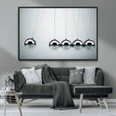 Newton's Cradle Wall Art Canvas Print, Framed Newton Cradle