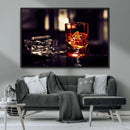 Whiskey and Cigar Canvas – Luxurious Wall Art for Home or
