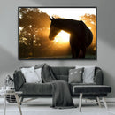 Horse at Sunset Wall Art Animal Canvas Print