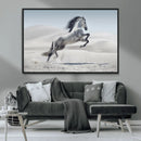 Prancing Horse Desert Large Wall Art Canvas Print – Majestic
