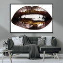 Close Up Lips Wall Art Canvas Print