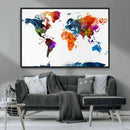 World Map Canvas Print – Detailed Map of the World Wall Art by MyGreatCanvas | Canvas Wall Art Prints | Photo Prints & Wall Decor