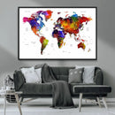 World Map Canvas Print – Detailed Map of the World Wall Art